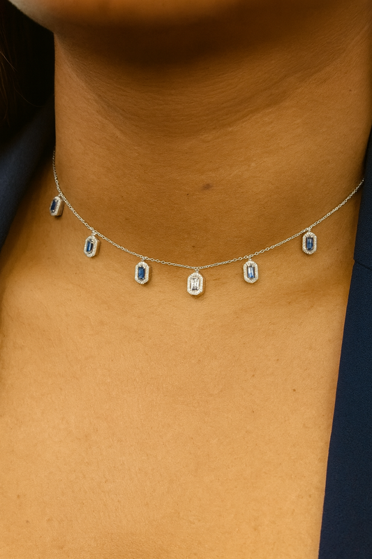 Midnight Radiance Sapphire Necklace