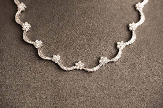 Celestial Baguette Diamond Necklace
