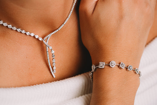 Halo Diamond Geometric Bracelet