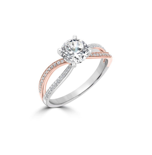 Infinity Solitaire Diamond Ring