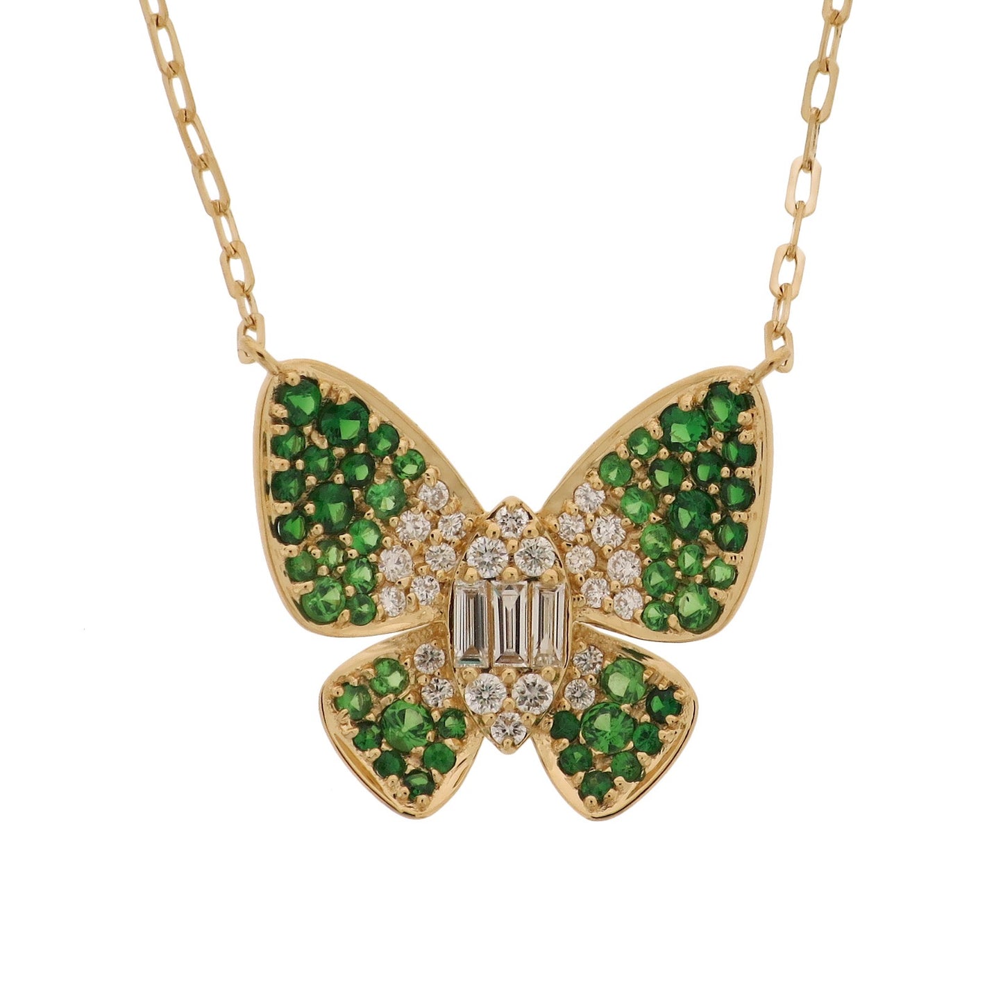 Emerald Élan Butterfly Necklace