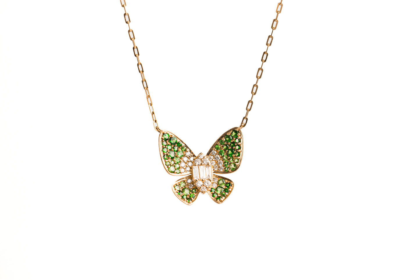 Emerald Élan Butterfly Necklace