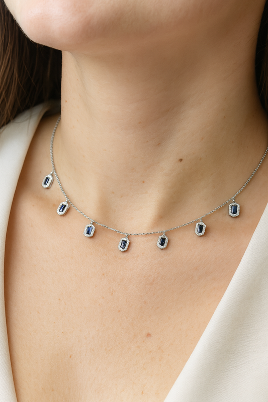 Midnight Radiance Sapphire Necklace