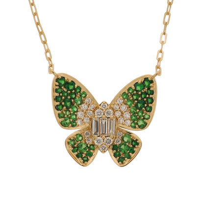 Emerald Élan Butterfly Necklace