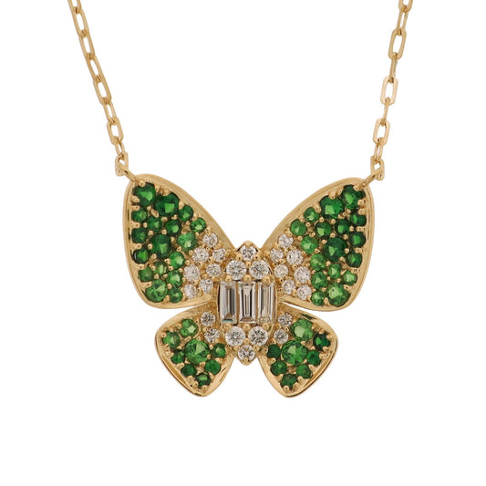 Emerald Élan Butterfly Necklace