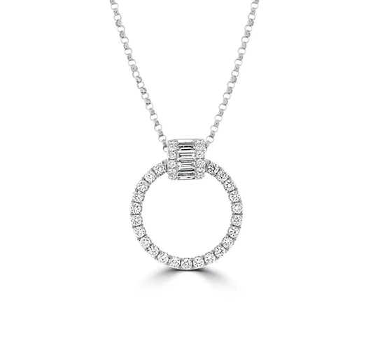 Lala Baguette Halo Necklace