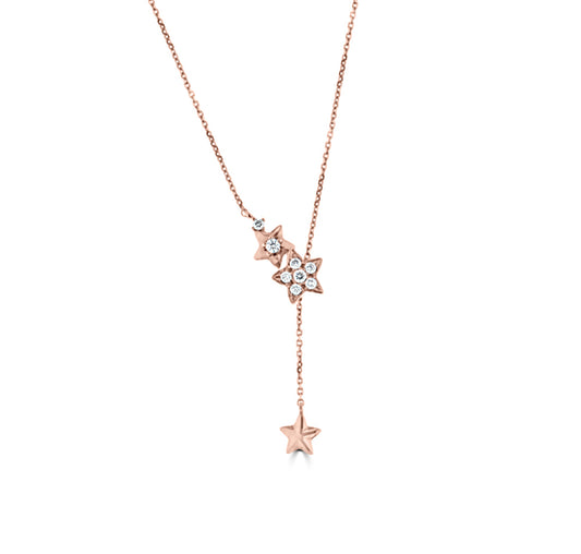 Marilyn Diamond Stars Necklace