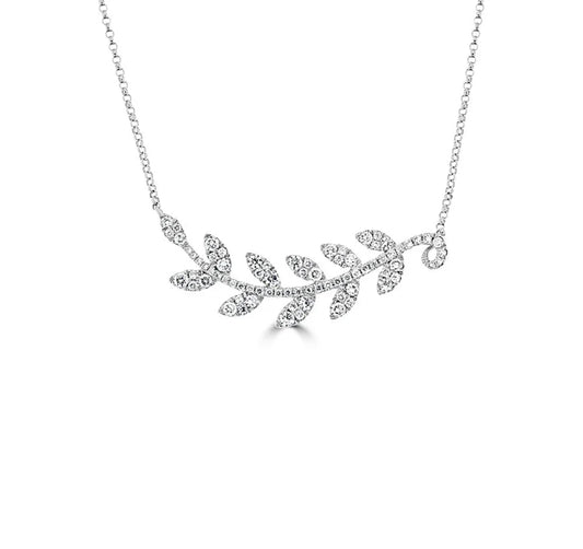 Olive Branch Diamond Necklace