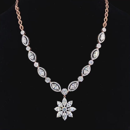 Royal Flower Diamond Necklace