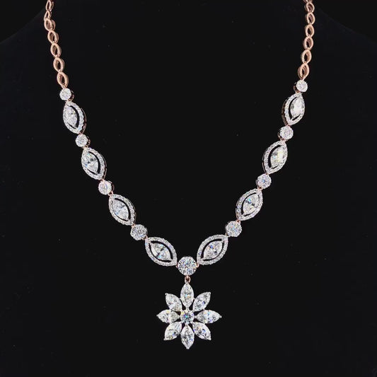 Royal Flower Diamond Necklace